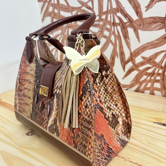 Brahmin Adrian Satchel in Pecan Melbourne - Picture 2 of 7